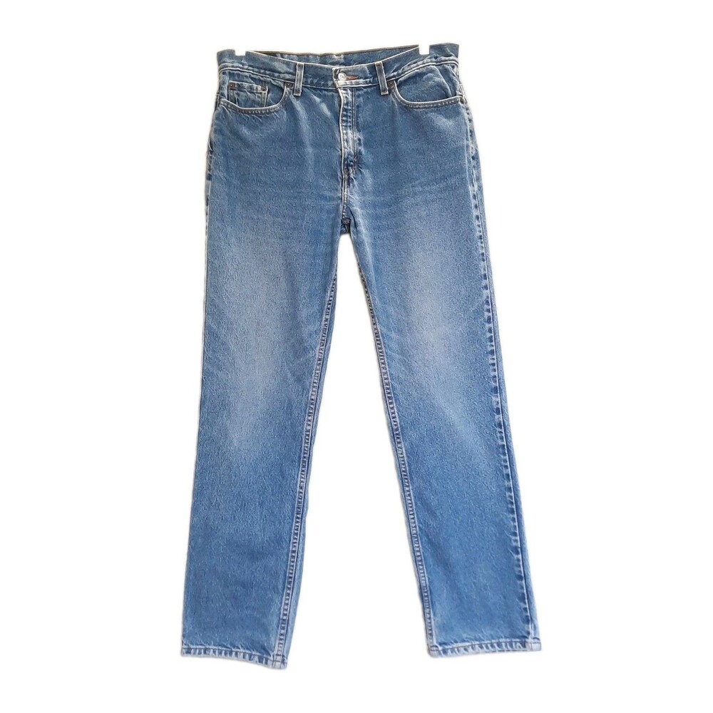 Vintage Levis 505 Straight Leg Women 14 Mis M Denim Jeans Made USA 32x31 Y2K